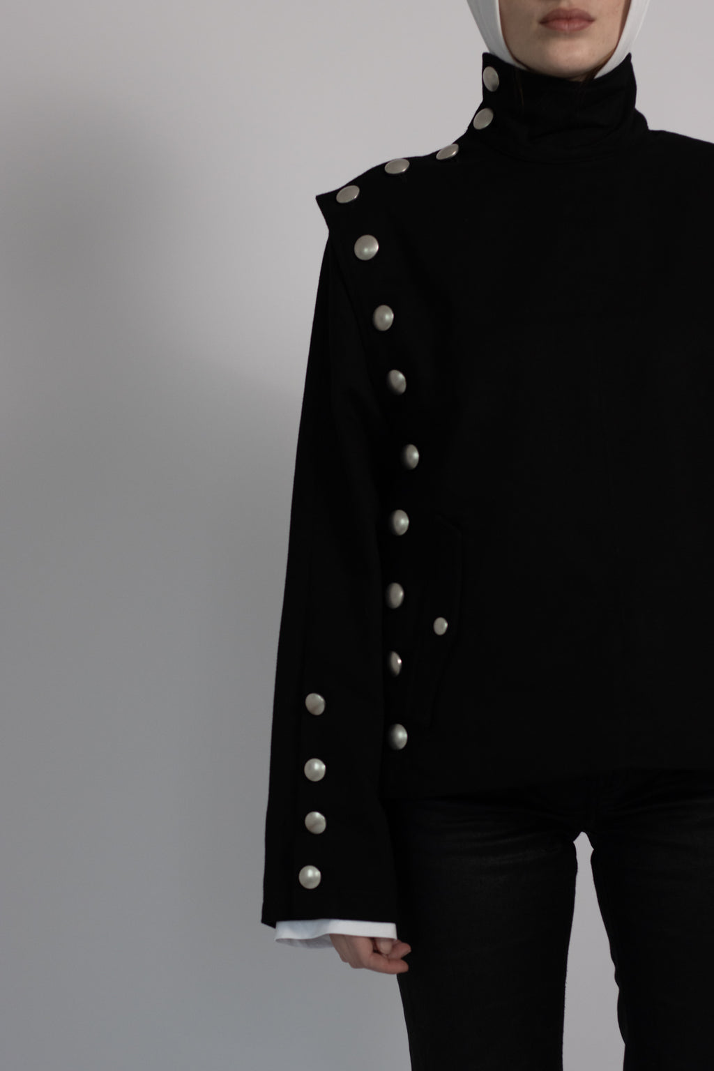 ASYMMETRIC BUTTON JACKET